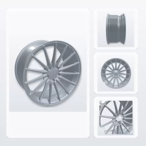 STR Wheel Rim STR104 - 3D Scan OBJ Reference Model