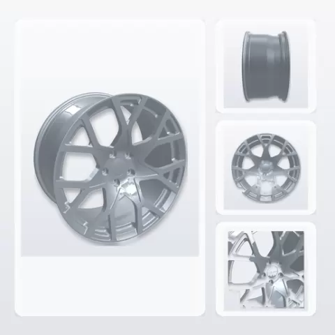 STR Wheel Rim STR102 - 3D Scan OBJ Reference Model