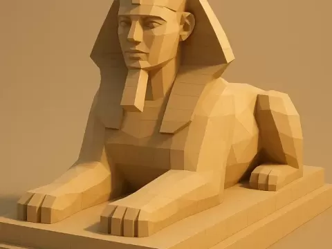 Low poly sphinxby RoyRogerr