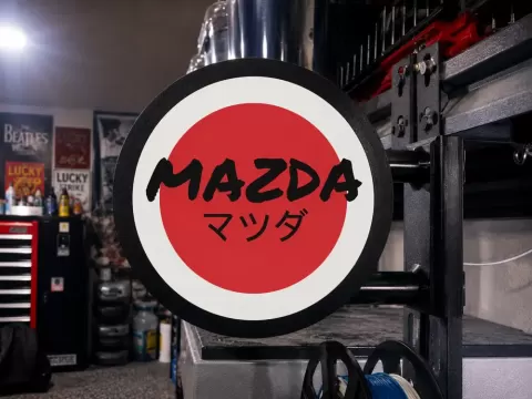 Mazda lightbox sign system