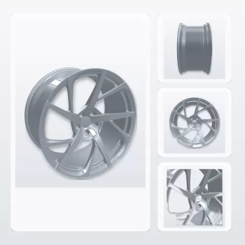 STR Wheel Rim STR92 - 3D Scan OBJ Reference Model