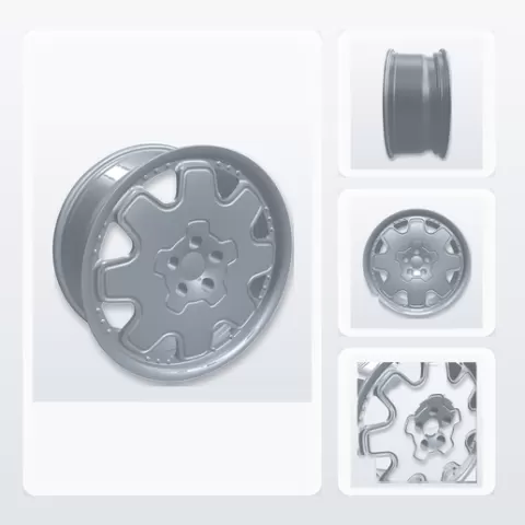 STR Wheel Rim STR89 - 3D Scan OBJ Reference Model
