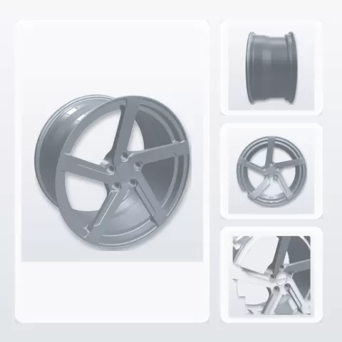 STR Wheel Rim STR84 - 3D Scan OBJ Reference Model