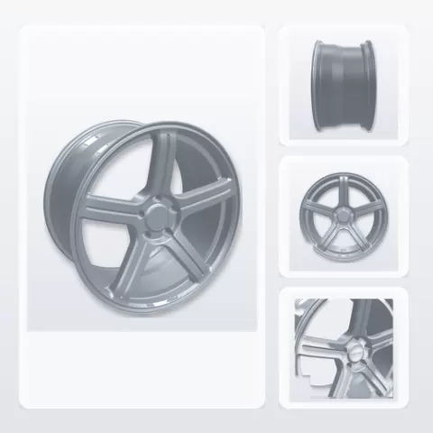 STR Wheel Rim STR83 - 3D Scan OBJ Reference Model