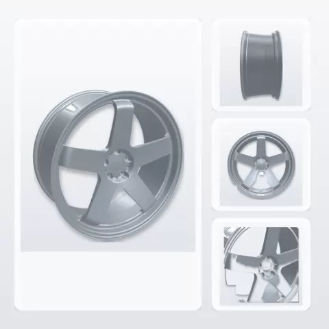 STR Wheel Rim STR81 - 3D Scan OBJ Reference Model