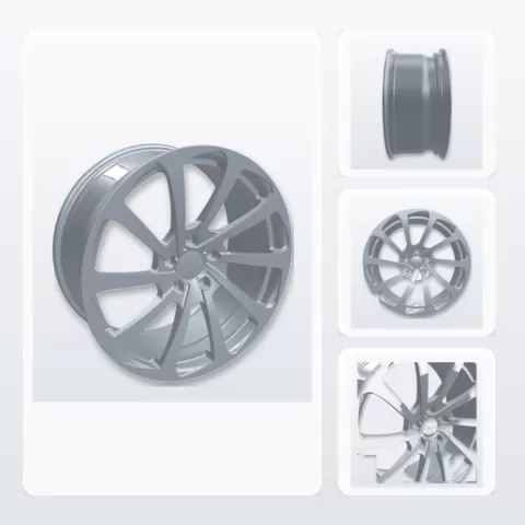 STR Wheel Rim STR70 - 3D Scan OBJ Reference Model