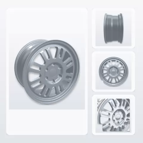 STR Wheel Rim STR69 - 3D Scan OBJ Reference Model