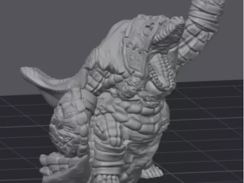 3 D&D Croc Creature Miniatures