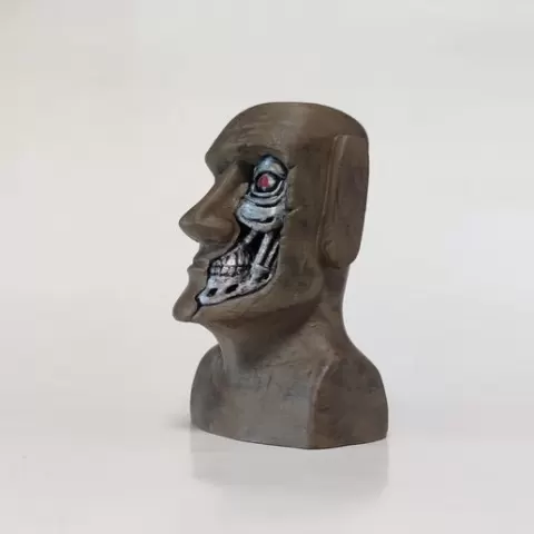 Easter Island Moai x Terminator