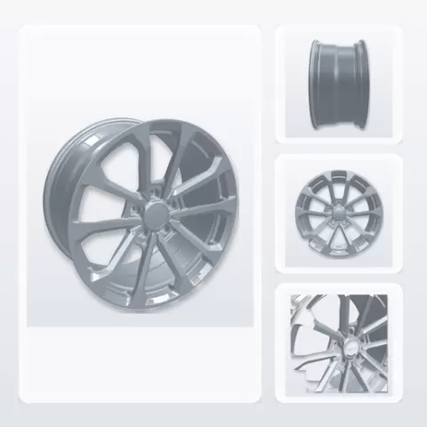 STR Wheel Rim STR61 - 3D Scan OBJ Reference Model