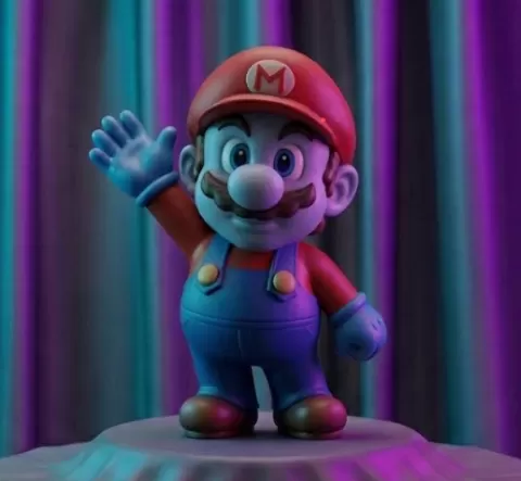 Mario Colored Model - 4 colors - Keyring and with Base version