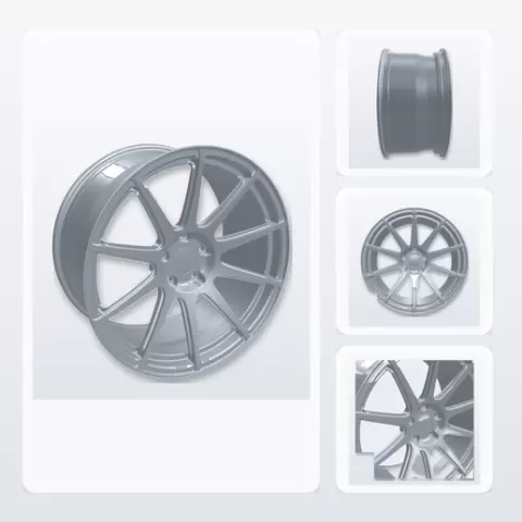 STR Wheel Rim STR58 - 3D Scan OBJ Reference Model