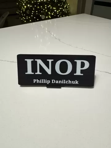 Aviation INOP Desk Plate