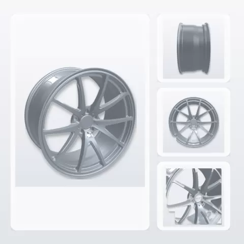 STR Wheel Rim STR47 - 3D Scan OBJ Reference Model
