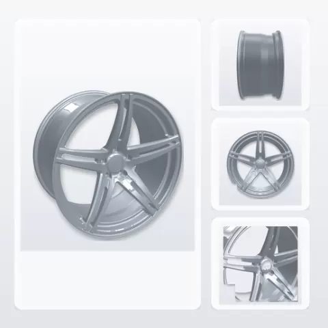 STR Wheel Rim STR41 - 3D Scan OBJ Reference Model
