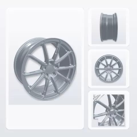 STR Wheel Rim STR40 - 3D Scan OBJ Reference Model