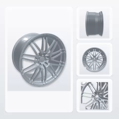 STR Wheel Rim STR39 - 3D Scan OBJ Reference Model