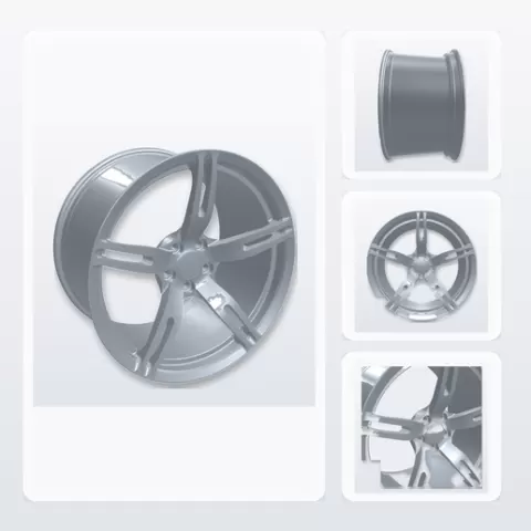 STR Wheel Rim STR24 - 3D Scan OBJ Reference Model