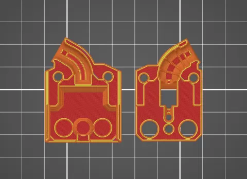 MK3/S/S+ Heat Bed Cable Strain Relief - Short 60°