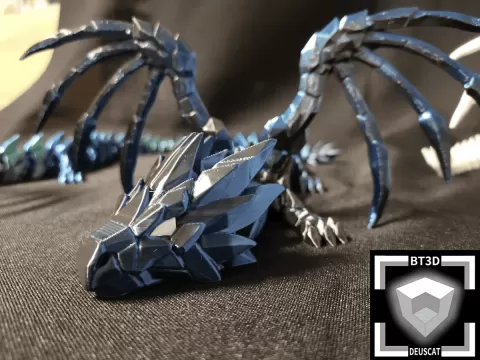 Articulated crystal wing dragon