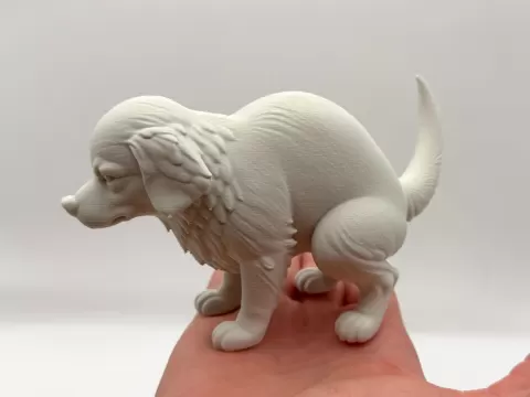 Pooping Retriever – Funny Dog Figurine