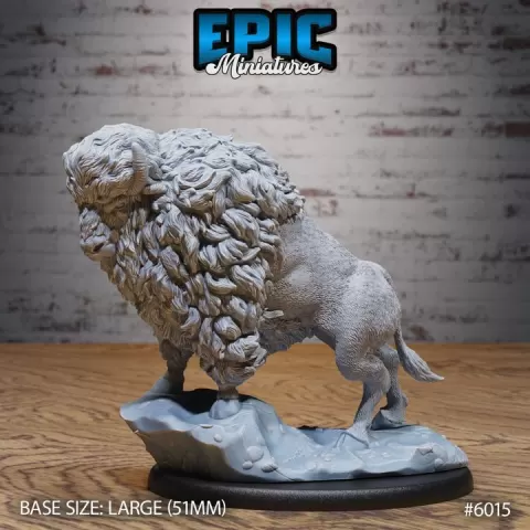 Bison / Large Hairy Animal / Buffalo Beast / Cattle Creature / Native Herd Monster / National Park Encounter by Epic-Miniatures