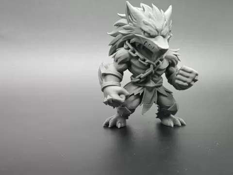Beast Gladiator - Chibi Fantasy Werewolf Warrior