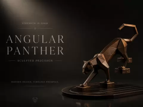 Angular Panther with Floating Stairs