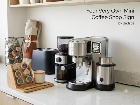 Mini Coffee Shop Sign