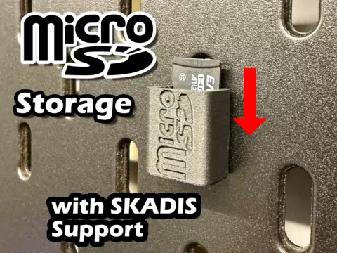 MicroSD Card Holder for IKEA SKÅDIS | 4 Slots