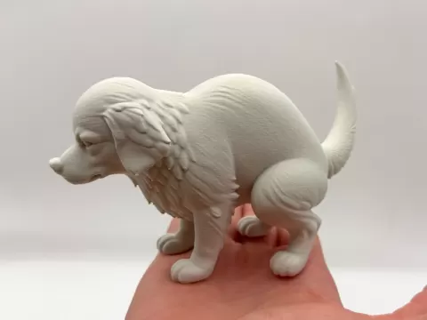 Pooping Retriever – Funny Dog Figurine