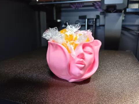 Modern Face Sculpture Candy Holder
