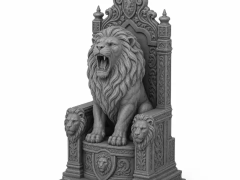 Lion on throne