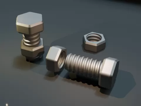 Screw with Nut - M5 10 - [FREE]