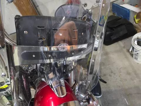 OEM Yamaha V Star Windshield Bag Mount