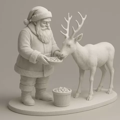 Santa and Reindeer