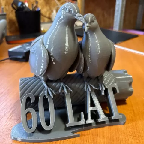 Pigeons piggy bank storage on the tube 60th birthdayby Artur Pawelec