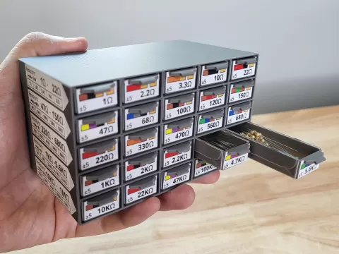 Folding Drawers Mini-Cabinet