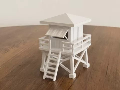 Lifeguard Tower – Decorative Summer Beach Model