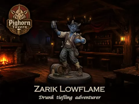 0.2 Pighorn Tavern Tiefling 28mm 32mm miniature