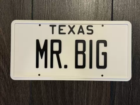 MR BIG License Plate (Smokey & the Bandit)
