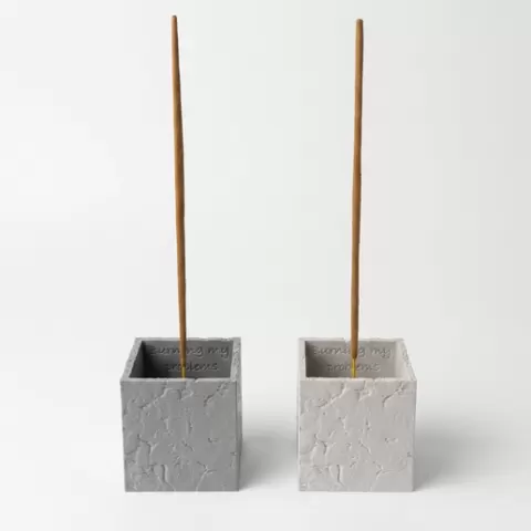 Incense Holder, Stone Block Stick Stand