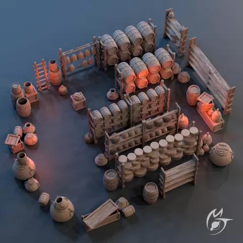 Tavern Cellar Objects & Props by Making Tlon