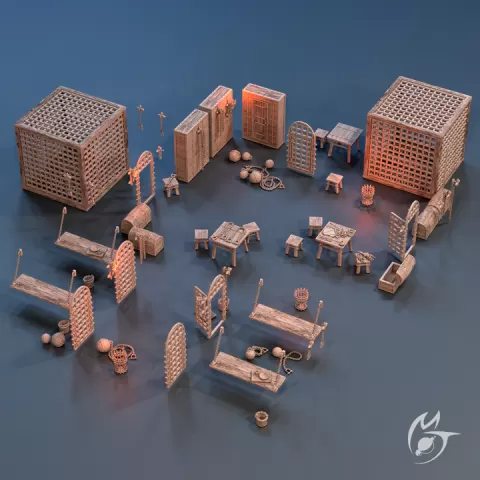Prison Dungeon Objects & Props by Making Tlon