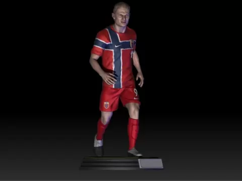Erling Haaland STL Football Figure Wordculp 2026 3D Printby Zyrax Studio
