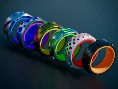 Fidget Spinner Ring Collection