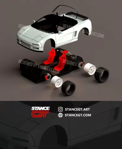 NSX with ENGINE | Model Kit Car