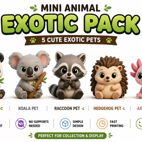 Mini Animal – Cute Forest Pack 5 STL