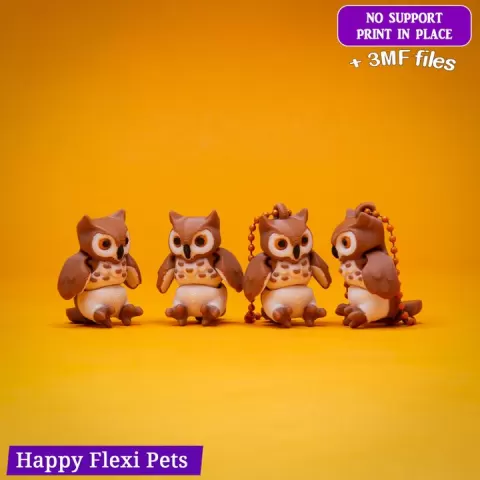 #LD24 Dark's Eagle-Owl - flexi pet toy of the Little Dark and her friends collection by Happy Flexi pets