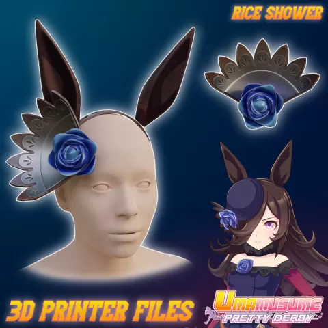 Rice Shower Cosplay Ears and Accessories Umamusume: Pretty Derby by Maksim Nedbai